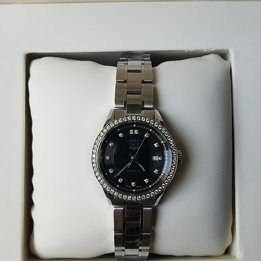 Tag Heuer Carrera Wristwatch, Diamond Dial & Bezel